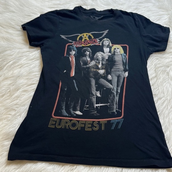 Aerosmith Tops - Aerosmith Eurofest 77 T-shirt Size Small